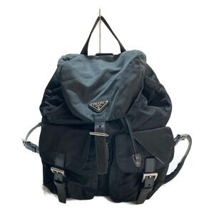 Prada nylon backpack black